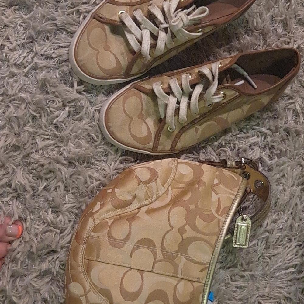Coach purse and shoe set